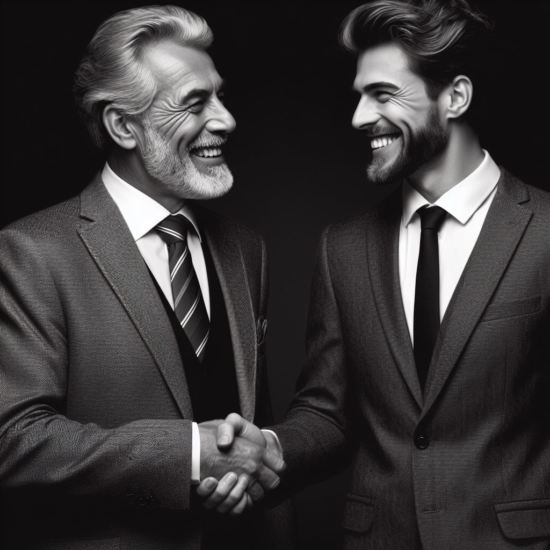 management de transition entre deux hommes